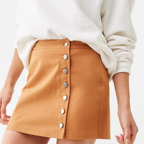 Forever 21 Dresses & Skirts - Tan/Light Pink Suede Mini Skirt